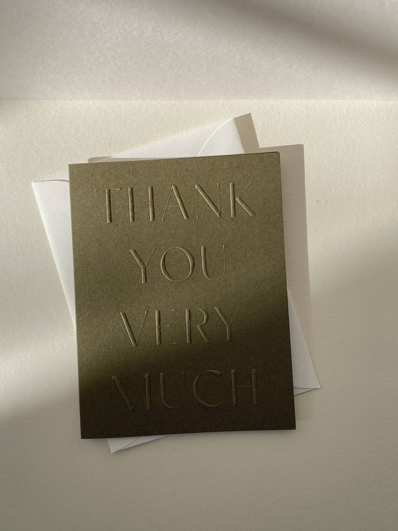 Greeting Card — Thank You Very Much in Fog