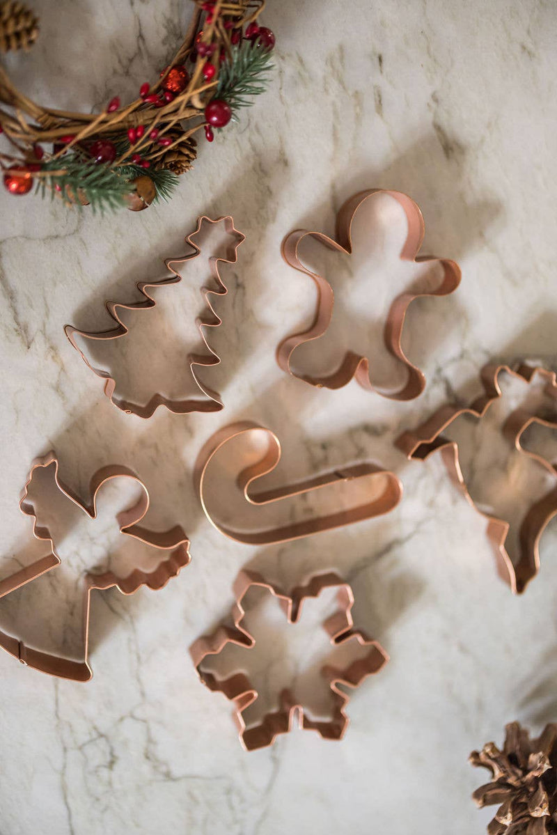 Copper Holiday Cookie Cutters - Set of 6