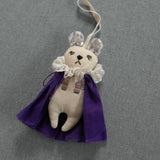 Prince Bear - Cotton Ornament, Token, Embellished