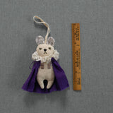 Prince Bear - Cotton Ornament, Token, Embellished