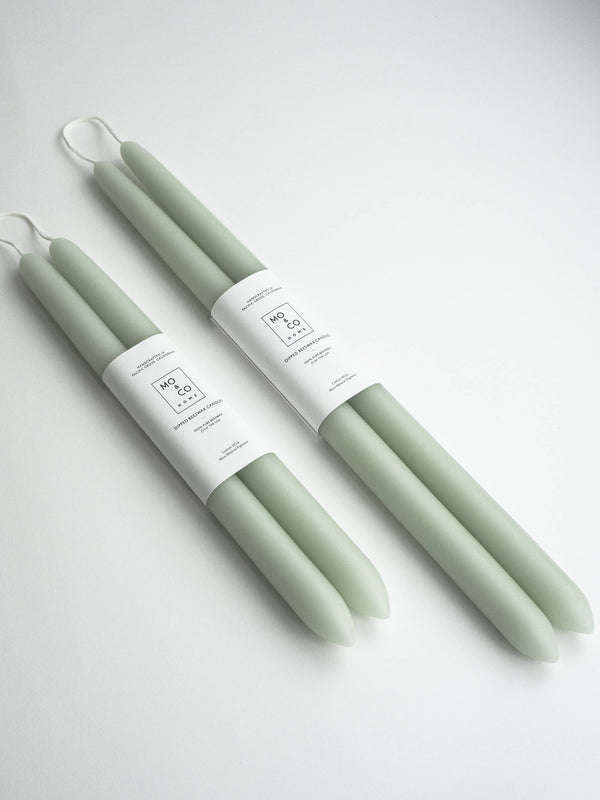 Beeswax Taper Candles — Eucalyptus