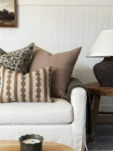 Gingham Tan Pillow Cover