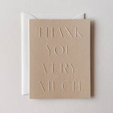 Greeting Card — Thank You Very Much in Fog