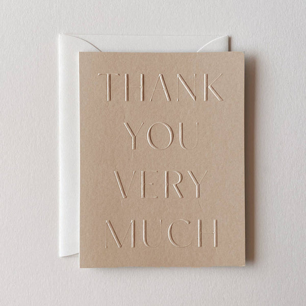 Greeting Card — Thank You Very Much in Fog