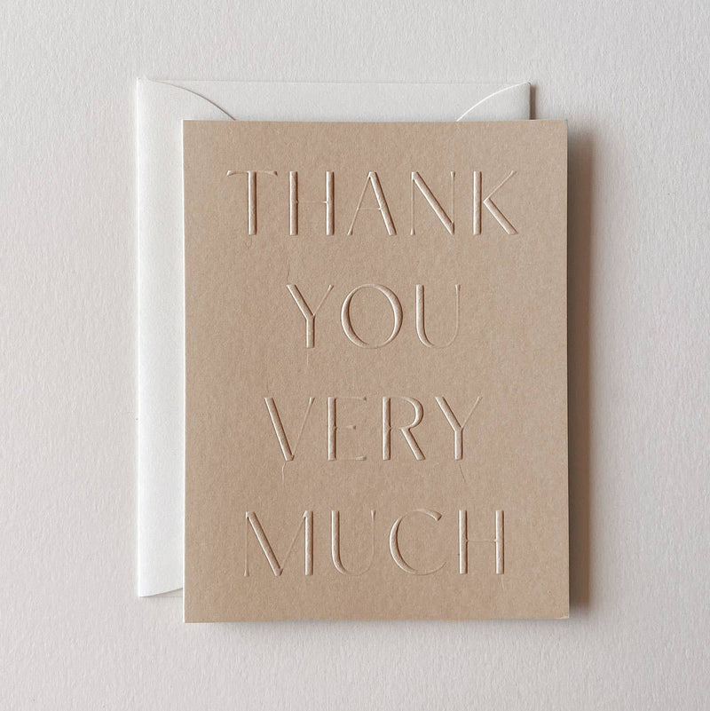 Greeting Card — Thank You Very Much in Fog