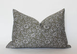 Olive Floral Pillow