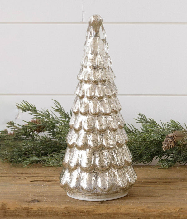 Lighted Mercury Glass Tree — Small