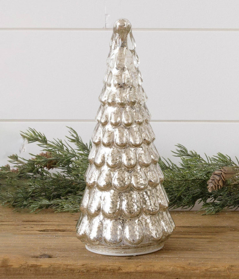 Lighted Mercury Glass Tree — Small