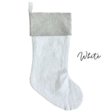 Linen Christmas Stocking