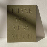 Greeting Card — Thank You Very Much in Fog