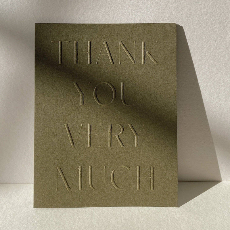 Greeting Card — Thank You Very Much in Fog