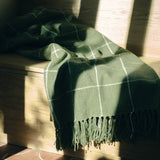 Claude Throw Blanket - Olive / Natural