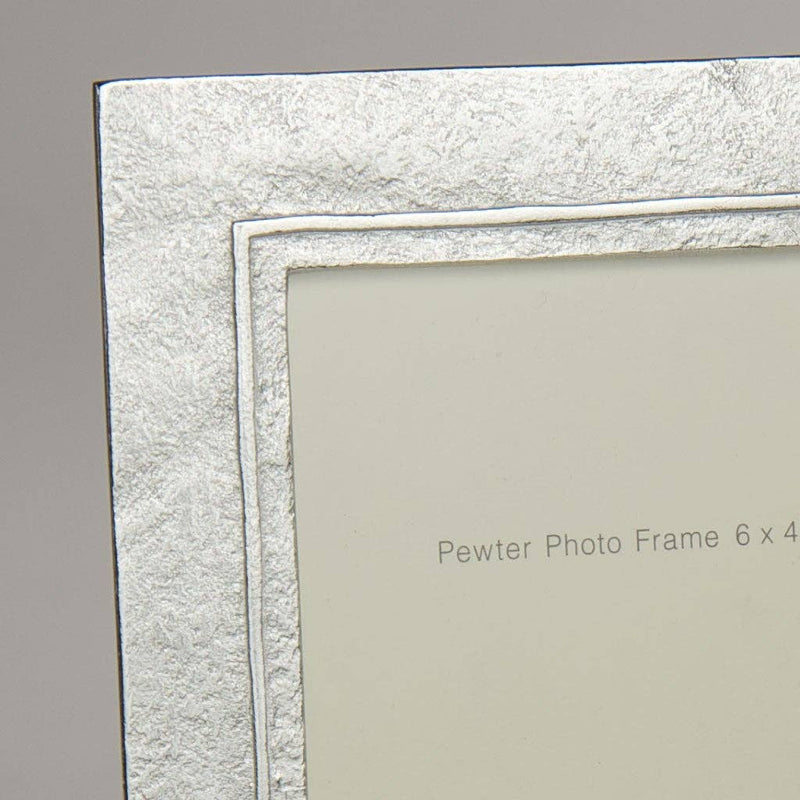 Raised Line Hand Cast Pewter Photo Frame