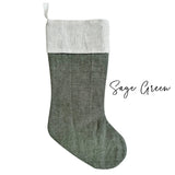 Linen Christmas Stocking