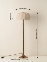 Otto Aged Brass and Linen Floor Lamp