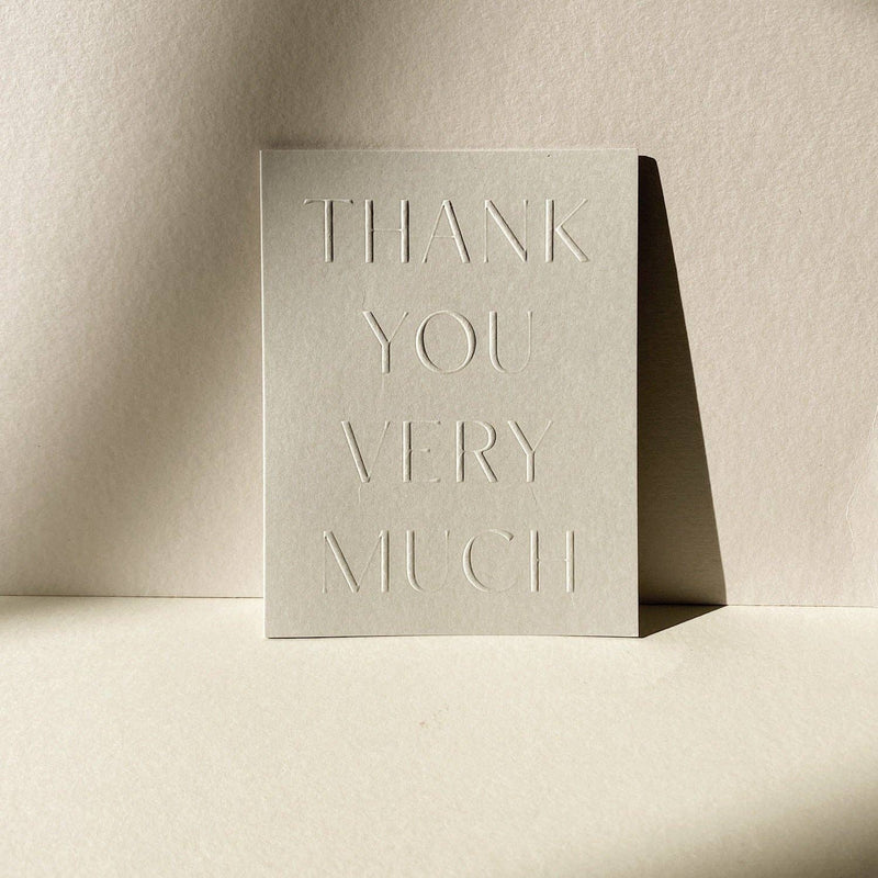 Greeting Card — Thank You Very Much in Fog