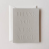 Greeting Card — Thank You Very Much in Fog