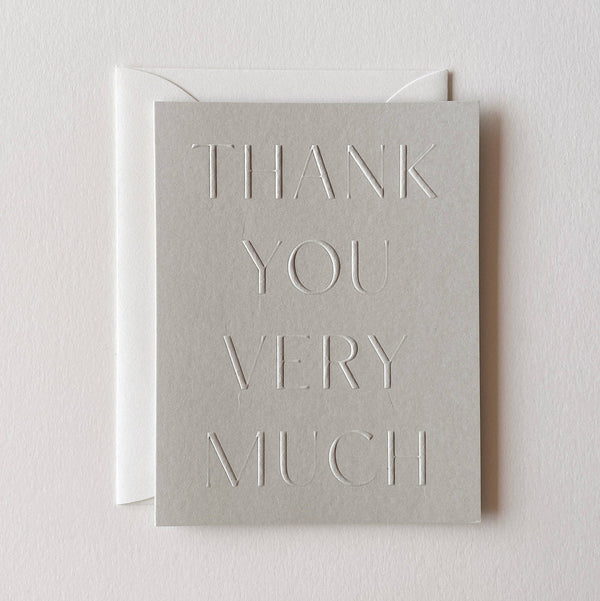 Greeting Card — Thank You Very Much in Fog