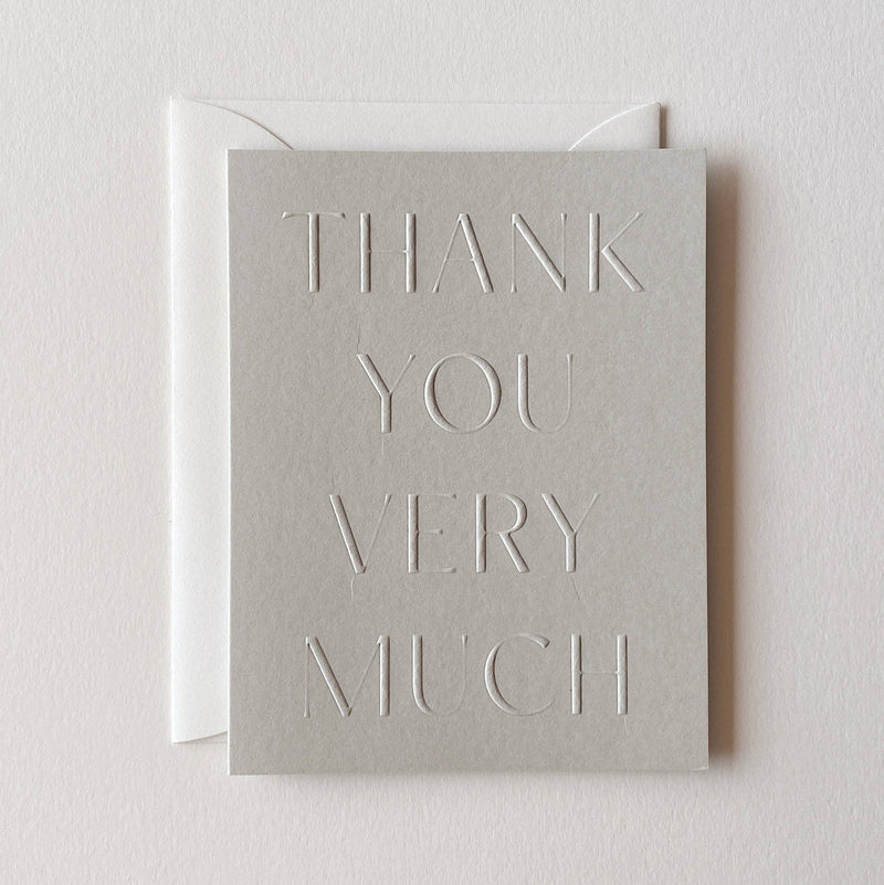 Greeting Card — Thank You Very Much in Fog