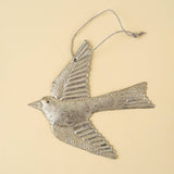 Silver Songbird Holiday Ornament