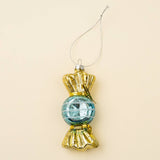 Christmas Candy Glass Holiday Ornament, Blue