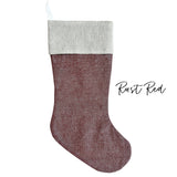 Linen Christmas Stocking