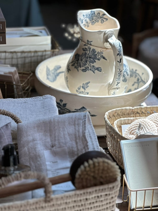 Antique French Washbowl & Pitcher