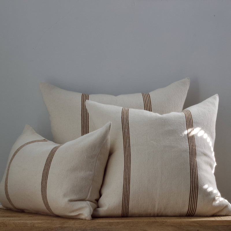 No. 10 Handloomed Cotton Pillow — Rust