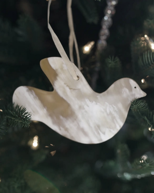 Horn Ornament — Dove