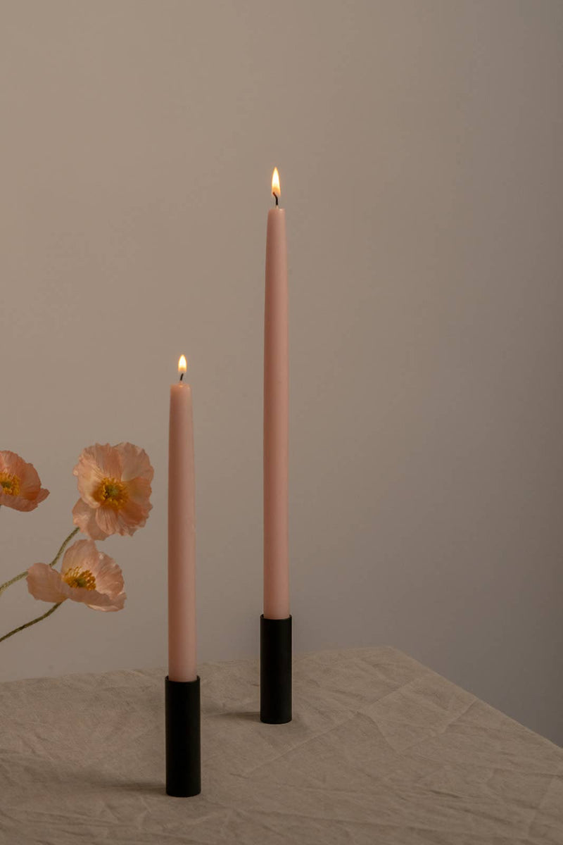 Beeswax Taper Candles — Pink Rose