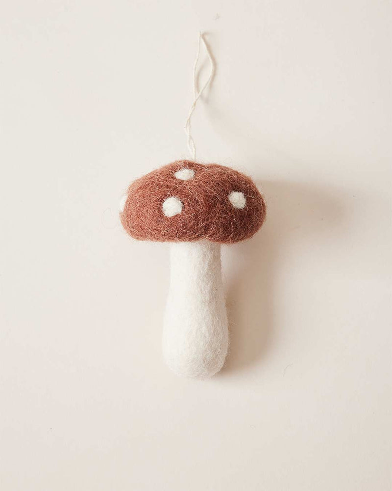 Felted Mushroom Ornament