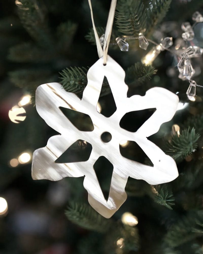 Horn Ornament — Snowflake