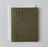 Greeting Card — Thank You Very Much in Fog