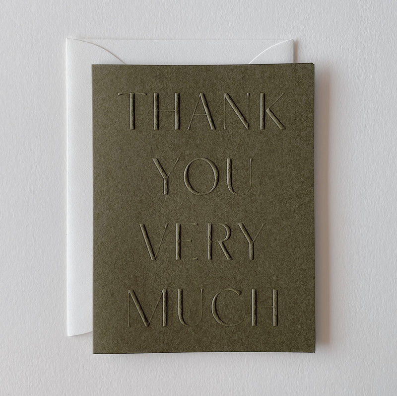 Greeting Card — Thank You Very Much in Fog