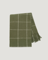 Claude Throw Blanket - Olive / Natural
