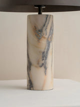 Sofia Calacatta Viola Marble Table Lamp with Bronze Shade