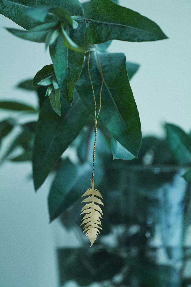 Brass Leaf Ornament — Fern