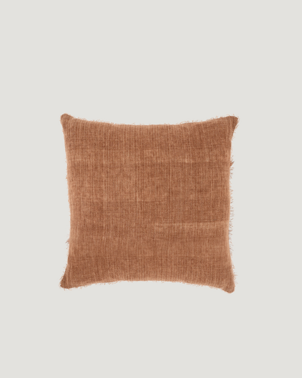 Rooibos Stonewashed Linen Pillow — 20" Square