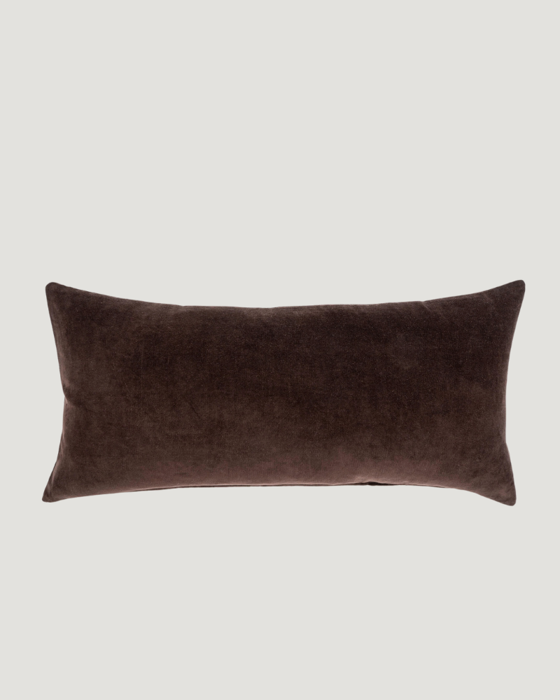 Sangria Stonewashed Velvet Pillow — 14" x 31" Lumbar