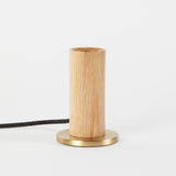Knuckle Table Lamp in Oak + Oval Dim to Warm