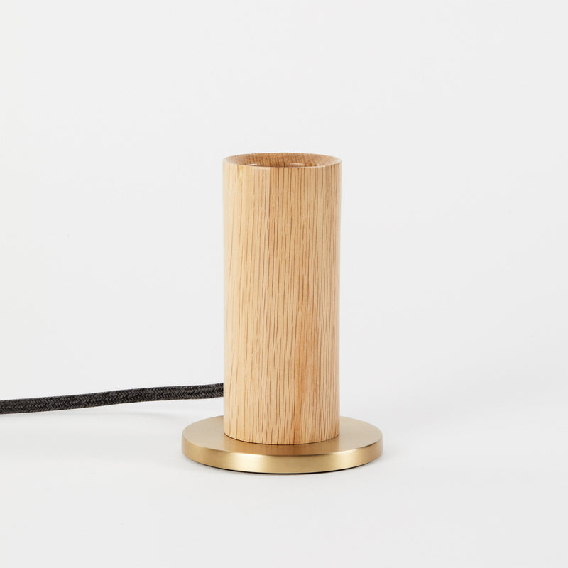Knuckle Table Lamp in Oak + Oblo