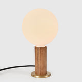Knuckle Table Lamp in Walnut + Sphere IV
