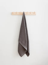 Lattice Linen Towel, Brown