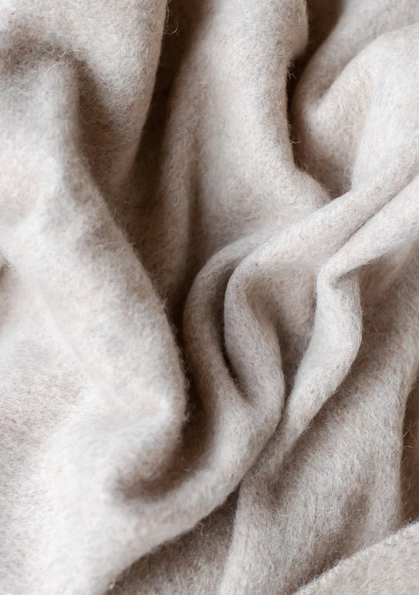 Oatmeal Melange — Lambswool Baby Blanket