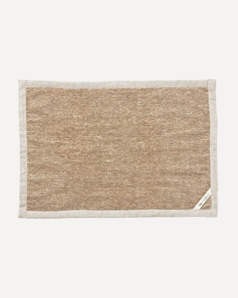 Linen Pile Bath Mat Natural