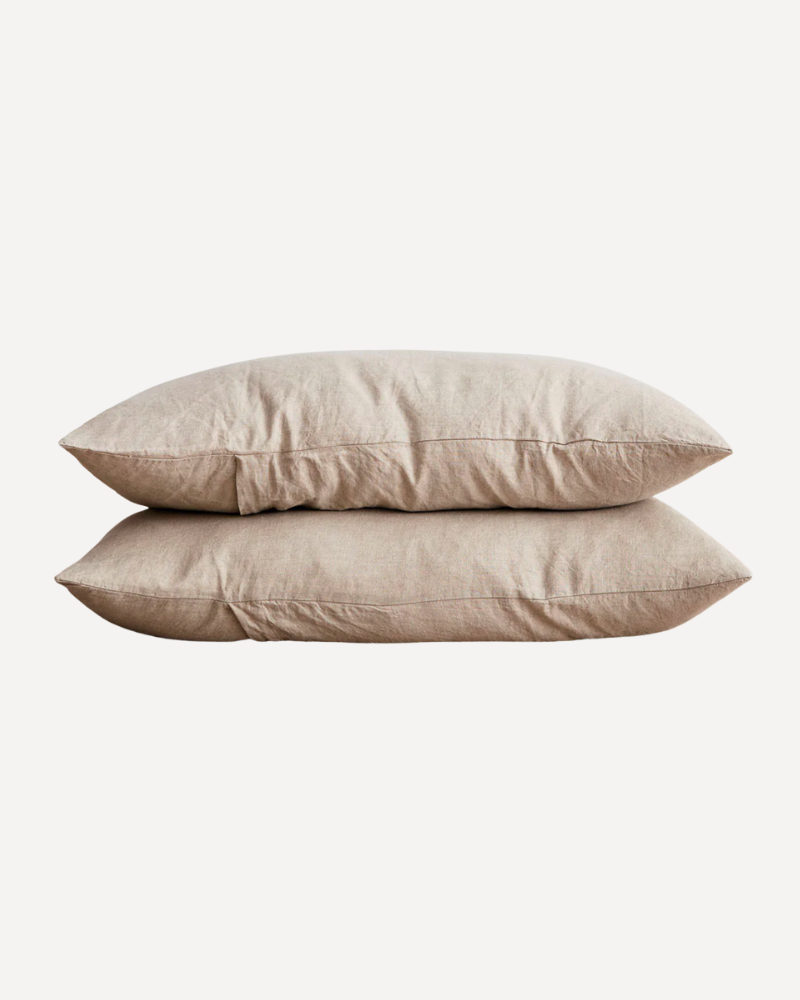 Natural Set of 2 Linen Pillowcases