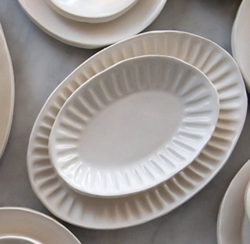 Fluted Oval Dish — Mini