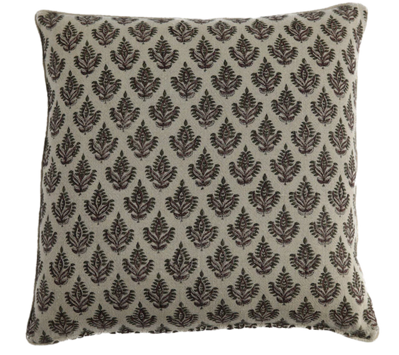 Iris Olive Pillow — 20" Square