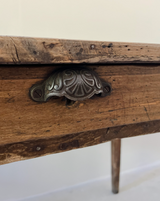 Antique French Table with Boho Handle