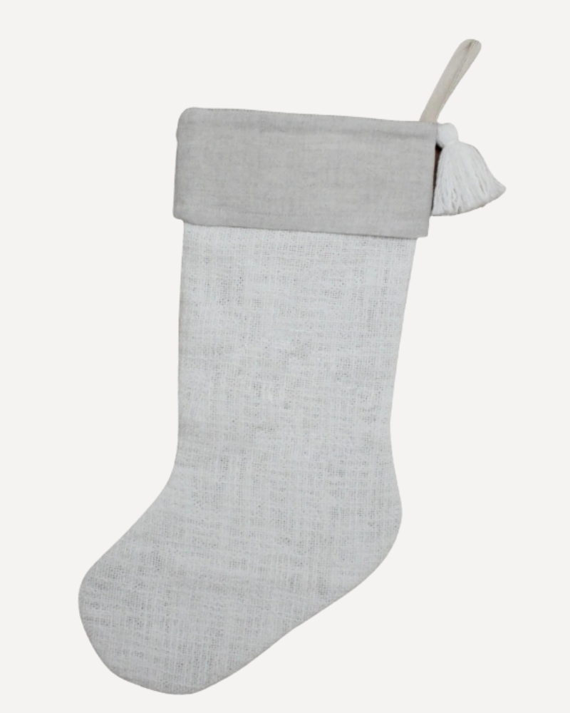 Hand Woven Stocking - Ivory